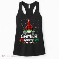 Buffalo Plaid The Gamer Gnome Gaming Lover Christmas Women's Tank Top thumb 0