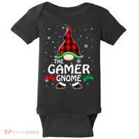 Buffalo Plaid The Gamer Gnome Gaming Lover Christmas Baby Bodysuit thumb 0