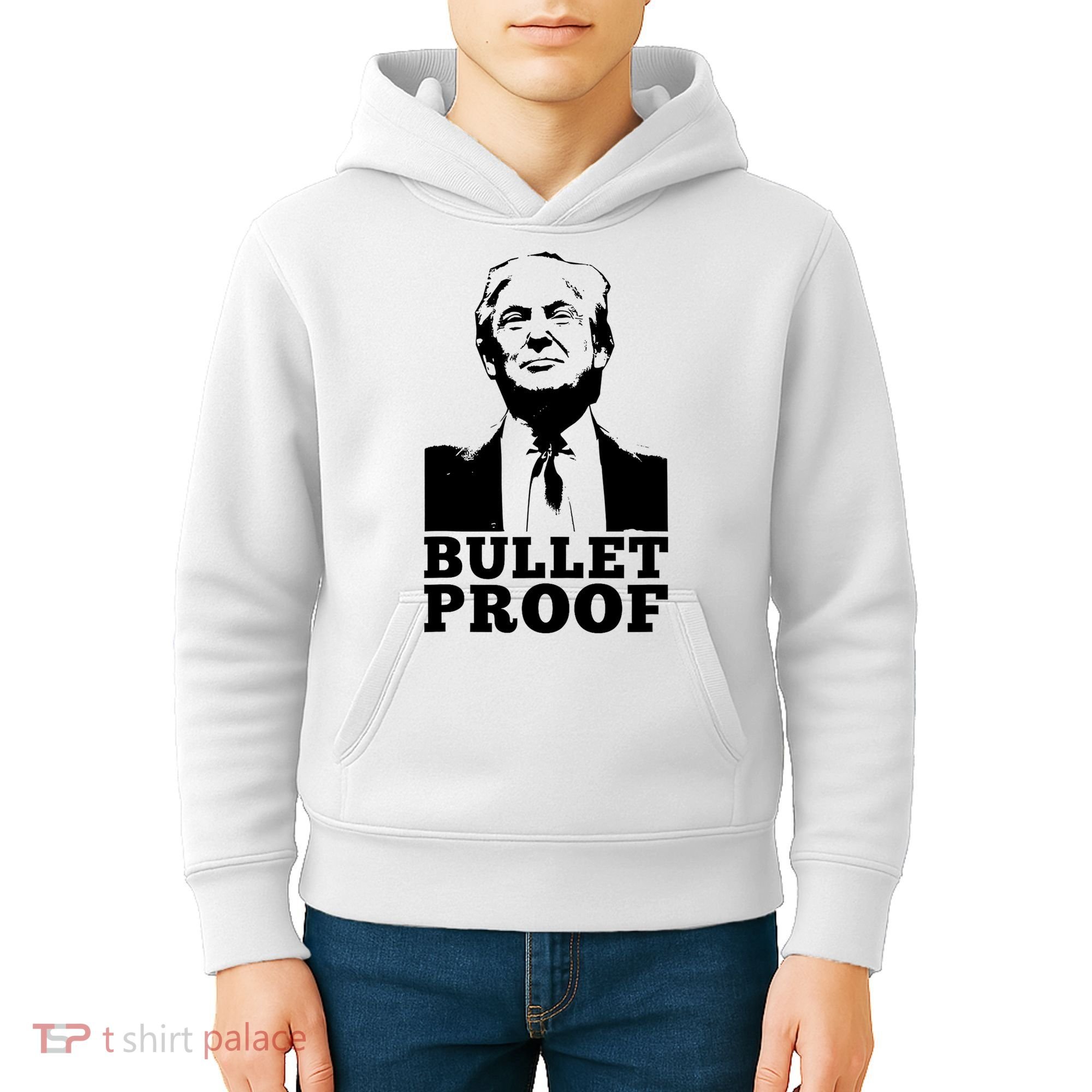 Bullet Proof Trump President Bullet Proof Trump Kids Hoodie