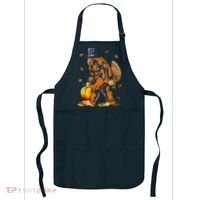 Bigfoot Pilgrim Turkey Pumpkin Thanksgiving Day Boys Apron thumb 0
