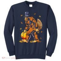 Bigfoot Pilgrim Turkey Pumpkin Thanksgiving Day Boys Sweatshirt thumb 0