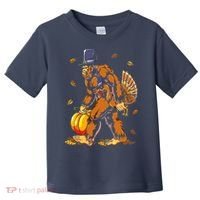 Bigfoot Pilgrim Turkey Pumpkin Thanksgiving Day Boys Toddler T-Shirt thumb 0