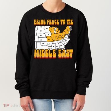 Bring Peace To The Middle East Usa Map Women's Sweatshirt