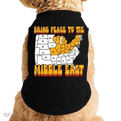Bring Peace To The Middle East Usa Map Doggie Tank