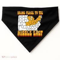 Bring Peace To The Middle East Usa Map USA-Made Doggie Bandana thumb 0