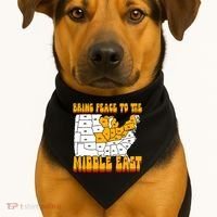 Bring Peace To The Middle East Usa Map USA-Made Doggie Bandana thumb 1