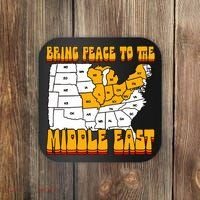 Bring Peace To The Middle East Usa Map Coaster thumb 0