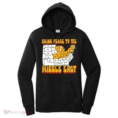 Bring Peace To The Middle East Usa Map Women's Hoodie