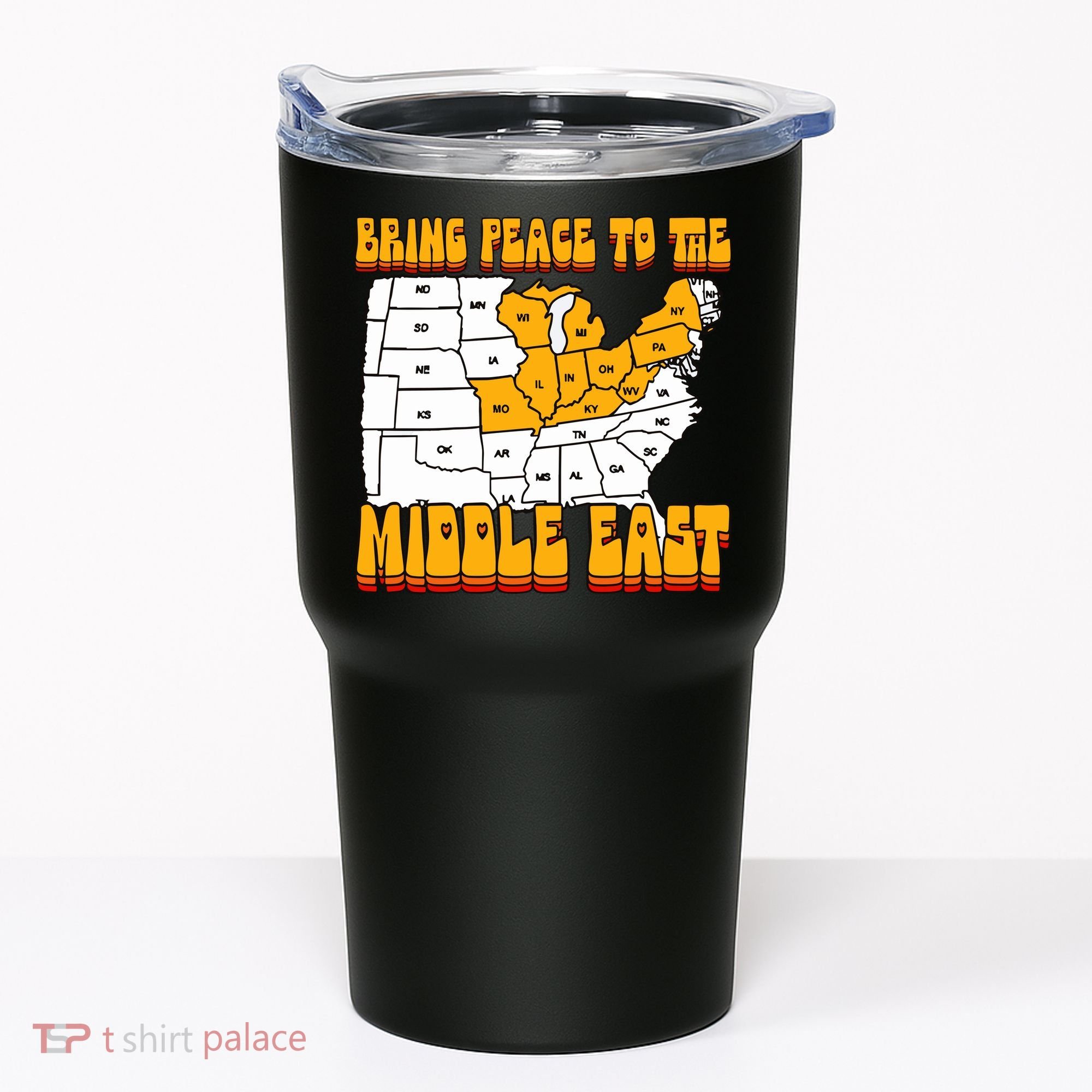 Bring Peace To The Middle East Usa Map Tumbler
