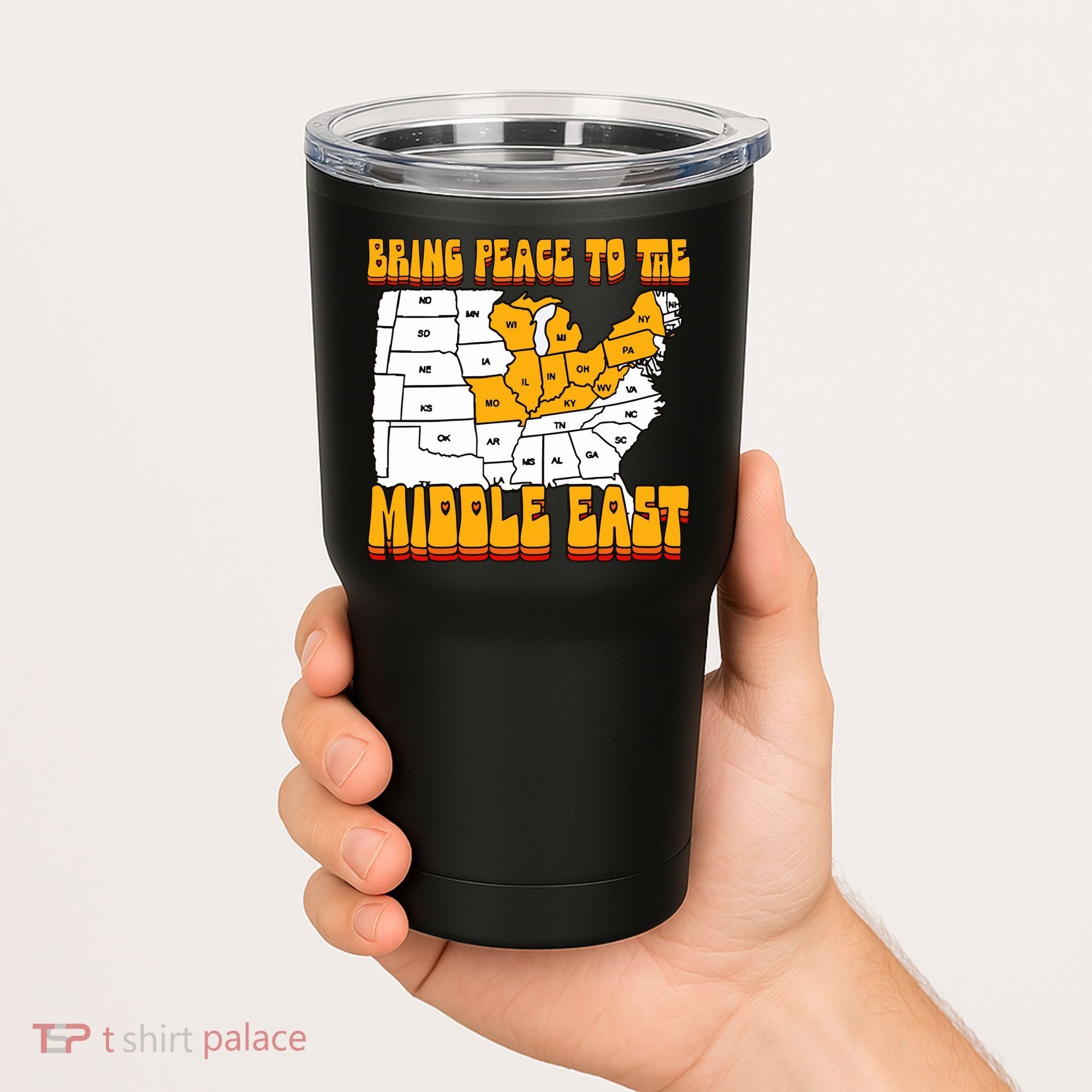 Bring Peace To The Middle East Usa Map Tumbler
