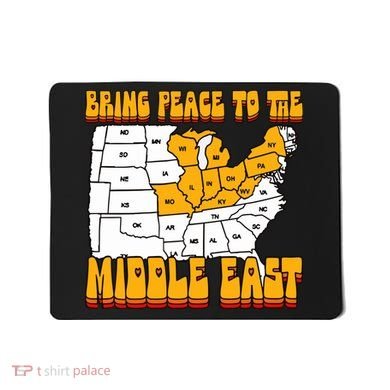 Bring Peace To The Middle East Usa Map Mousepad