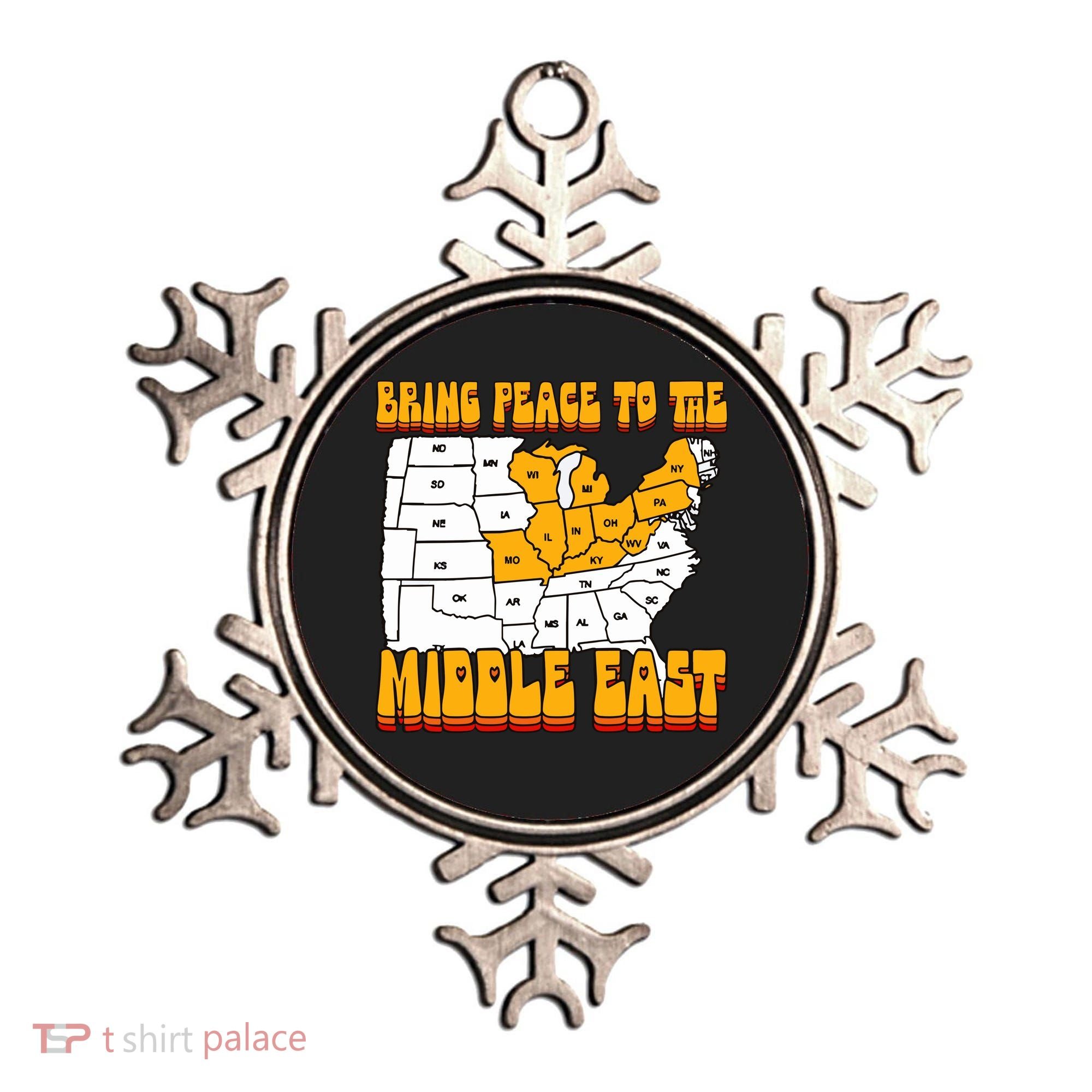 Bring Peace To The Middle East Usa Map Ornament