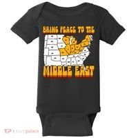 Bring Peace To The Middle East Usa Map Baby Bodysuit thumb 0