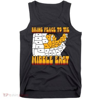 Bring Peace To The Middle East Usa Map Tank Top