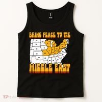 Bring Peace To The Middle East Usa Map Tank Top thumb 2