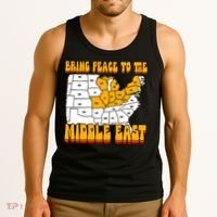 Bring Peace To The Middle East Usa Map Tank Top thumb 3