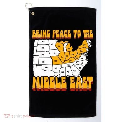 Bring Peace To The Middle East Usa Map Golf Towel