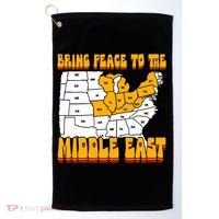 Bring Peace To The Middle East Usa Map Golf Towel thumb 0