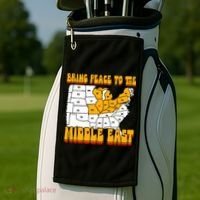 Bring Peace To The Middle East Usa Map Golf Towel thumb 2