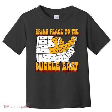 Bring Peace To The Middle East Usa Map Toddler T-Shirt
