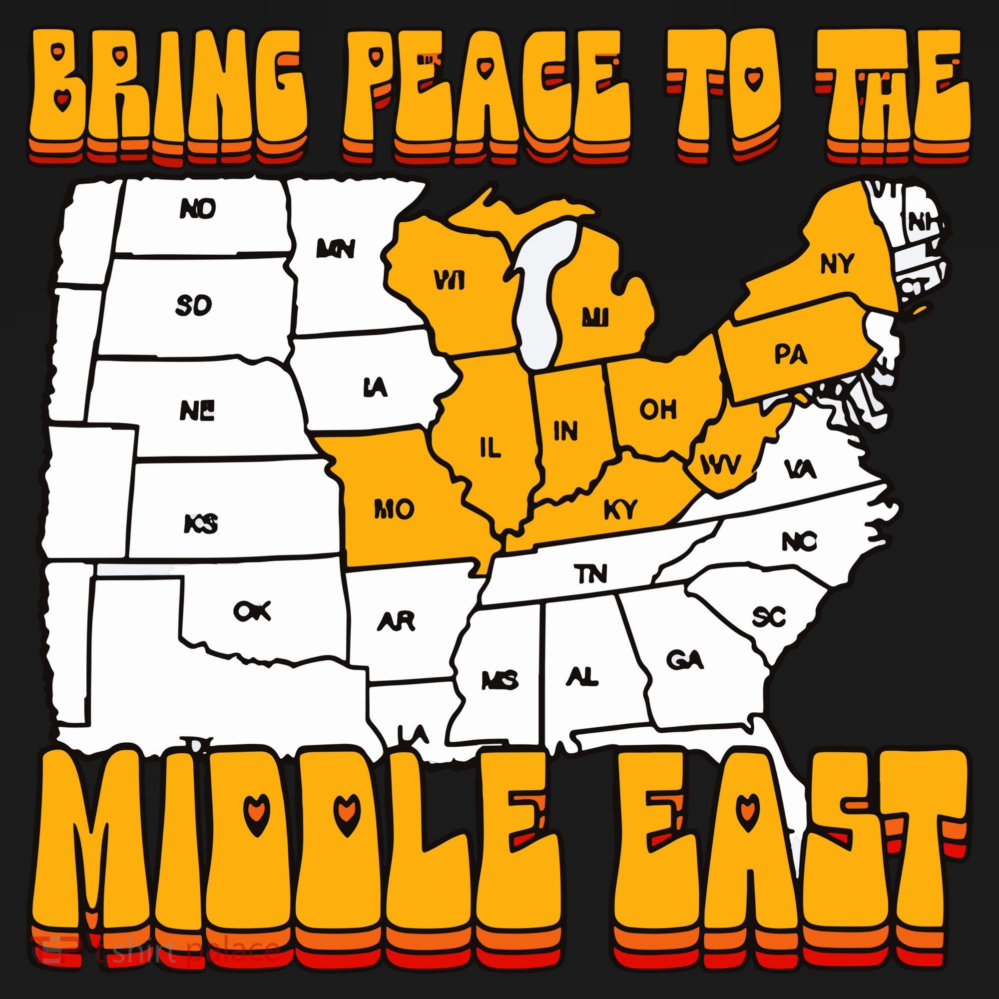 Bring Peace To The Middle East Usa Map Visor