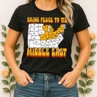 Bring Peace To The Middle East Usa Map Women's T-Shirt thumb 2