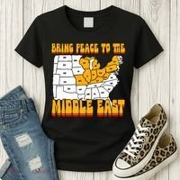 Bring Peace To The Middle East Usa Map Women's T-Shirt thumb 3