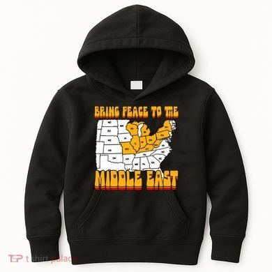 Bring Peace To The Middle East Usa Map Kids Hoodie