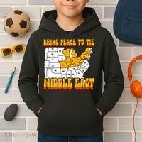Bring Peace To The Middle East Usa Map Kids Hoodie thumb 2