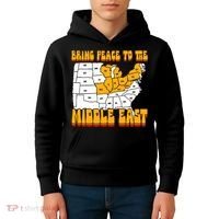 Bring Peace To The Middle East Usa Map Kids Hoodie thumb 4