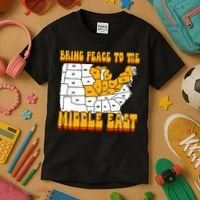 Bring Peace To The Middle East Usa Map Kids T-Shirt thumb 3