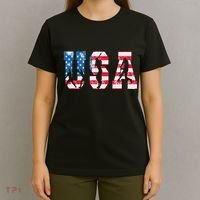 Baseball Player Team Fan American Flag Usa Vintage T-Shirt thumb 4
