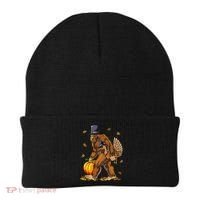 Bigfoot Pilgrim Turkey Pumpkin Thanksgiving Day Beanie thumb 0