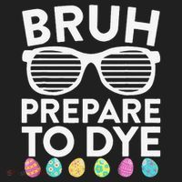 Bruh Prepare To Dye Funny Easter Egg Dyeing Golf Towel thumb 3