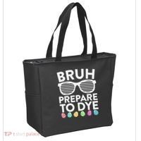 Bruh Prepare To Dye Funny Easter Egg Dyeing Tote Bag thumb 2
