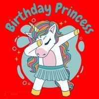 Birthday Princess Unicorn Cute Gift Santa Hat thumb 1