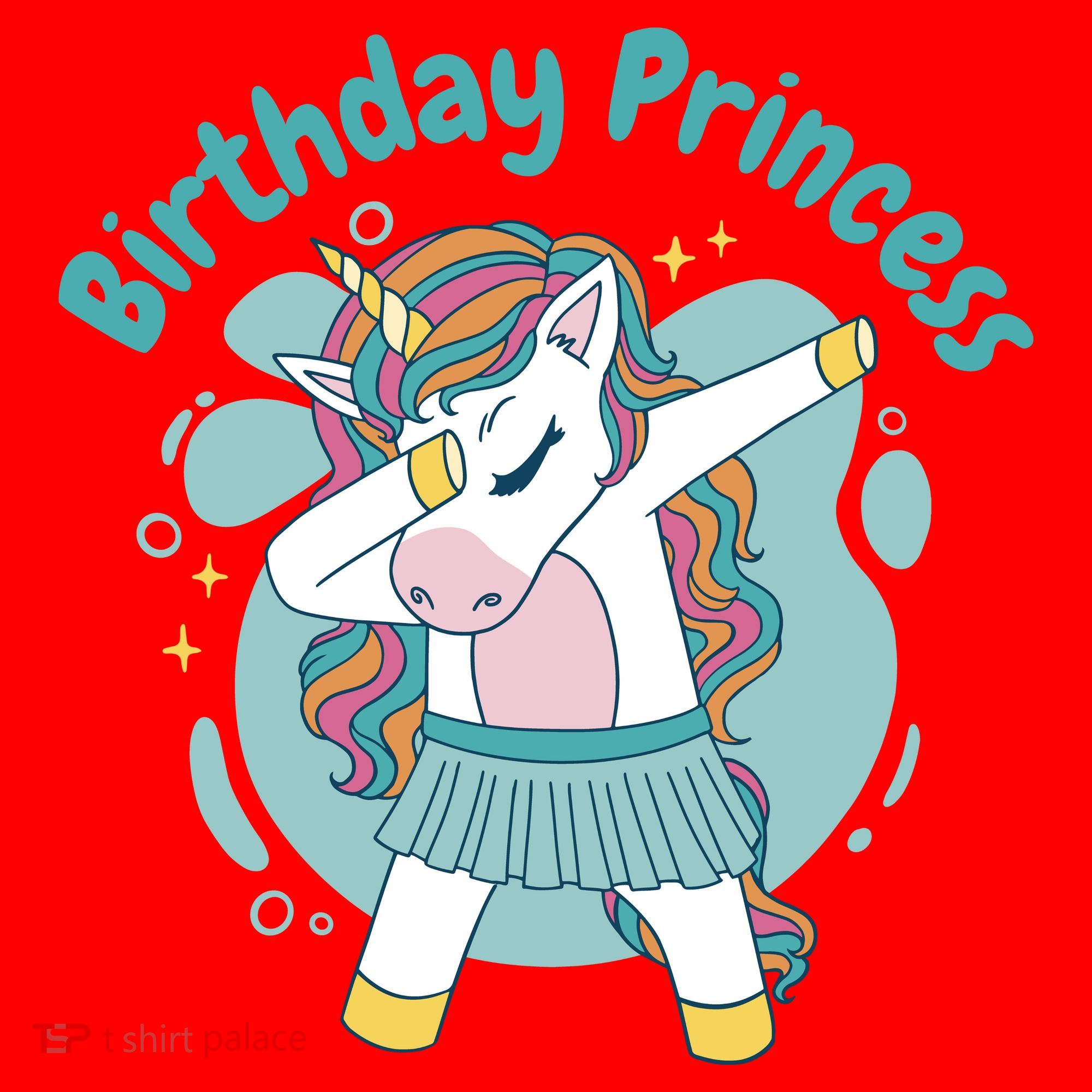 Birthday Princess Unicorn Cute Gift Santa Hat