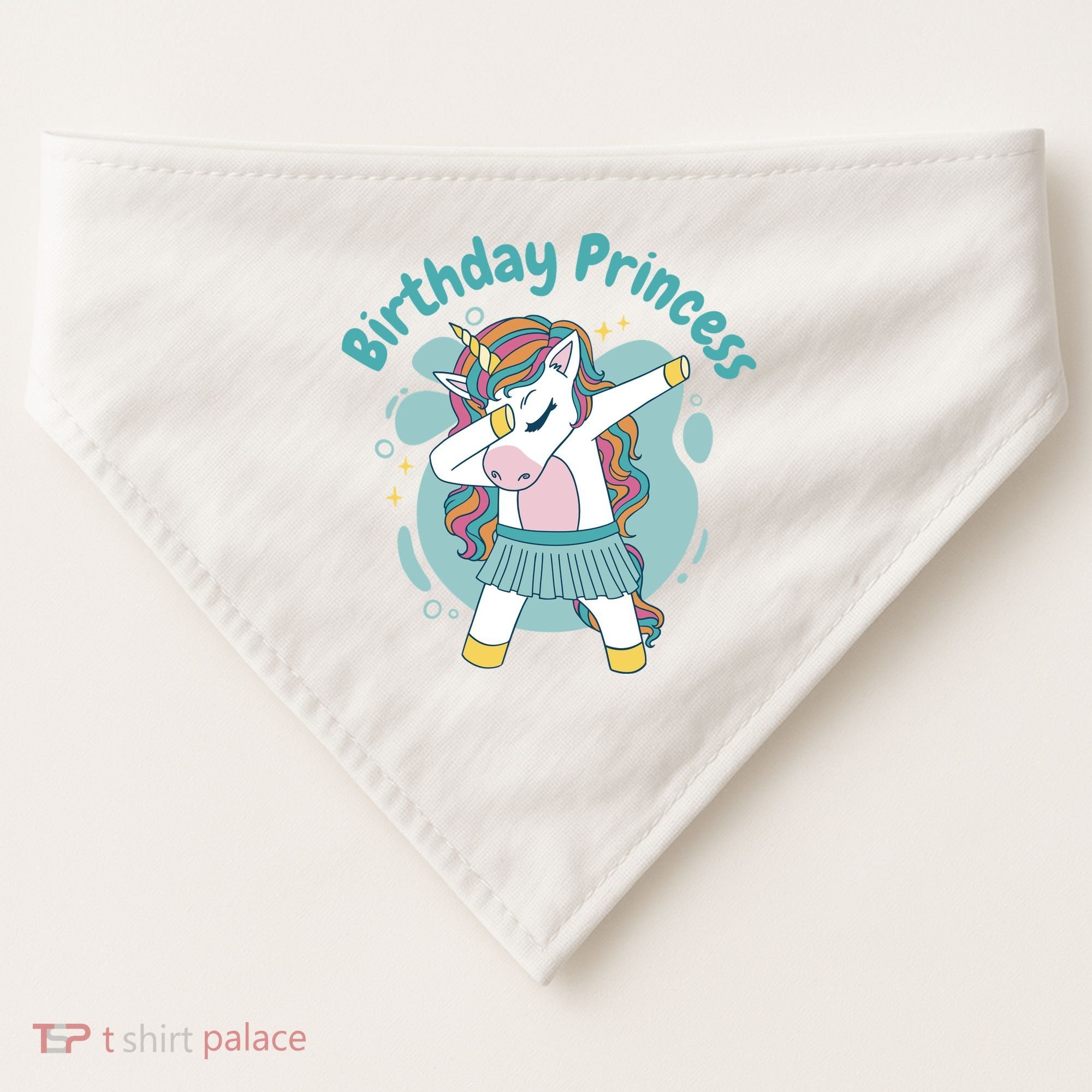 Birthday Princess Unicorn Cute Gift USA-Made Doggie Bandana