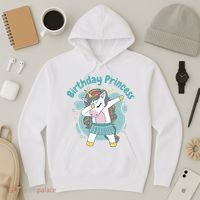 Birthday Princess Unicorn Cute Gift Hoodie thumb 3