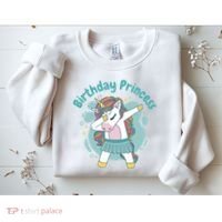 Birthday Princess Unicorn Cute Gift Sweatshirt thumb 2