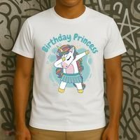 Birthday Princess Unicorn Cute Gift T-Shirt thumb 3