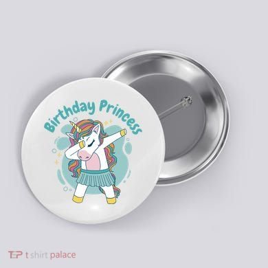 Birthday Princess Unicorn Cute Gift Button