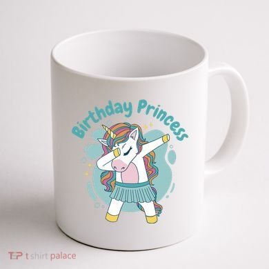 Birthday Princess Unicorn Cute Gift Coffee Mug back