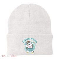 Birthday Princess Unicorn Cute Gift Beanie thumb 0