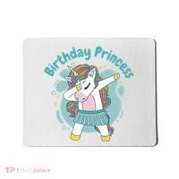 Birthday Princess Unicorn Cute Gift Mousepad thumb 0