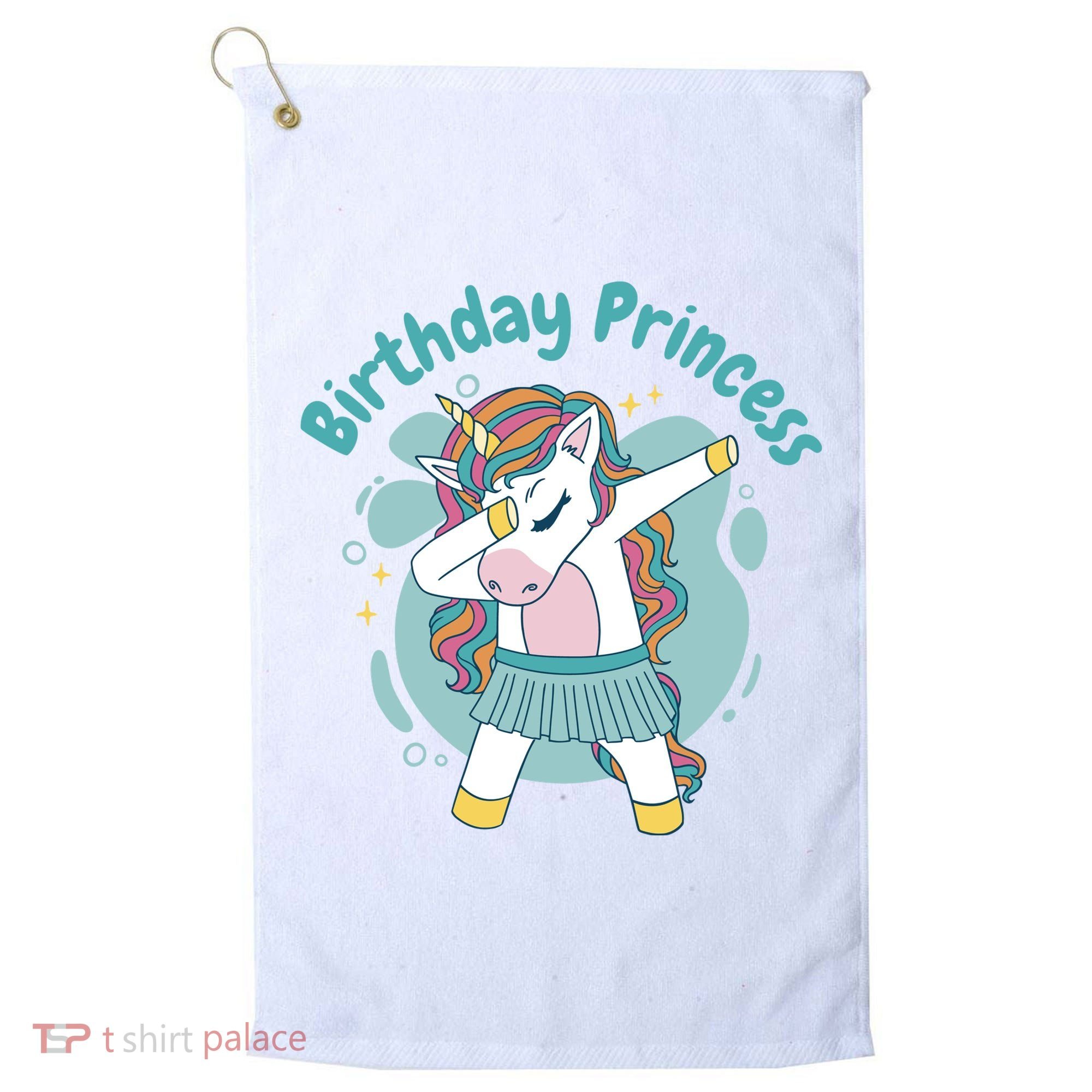 Birthday Princess Unicorn Cute Gift Golf Towel