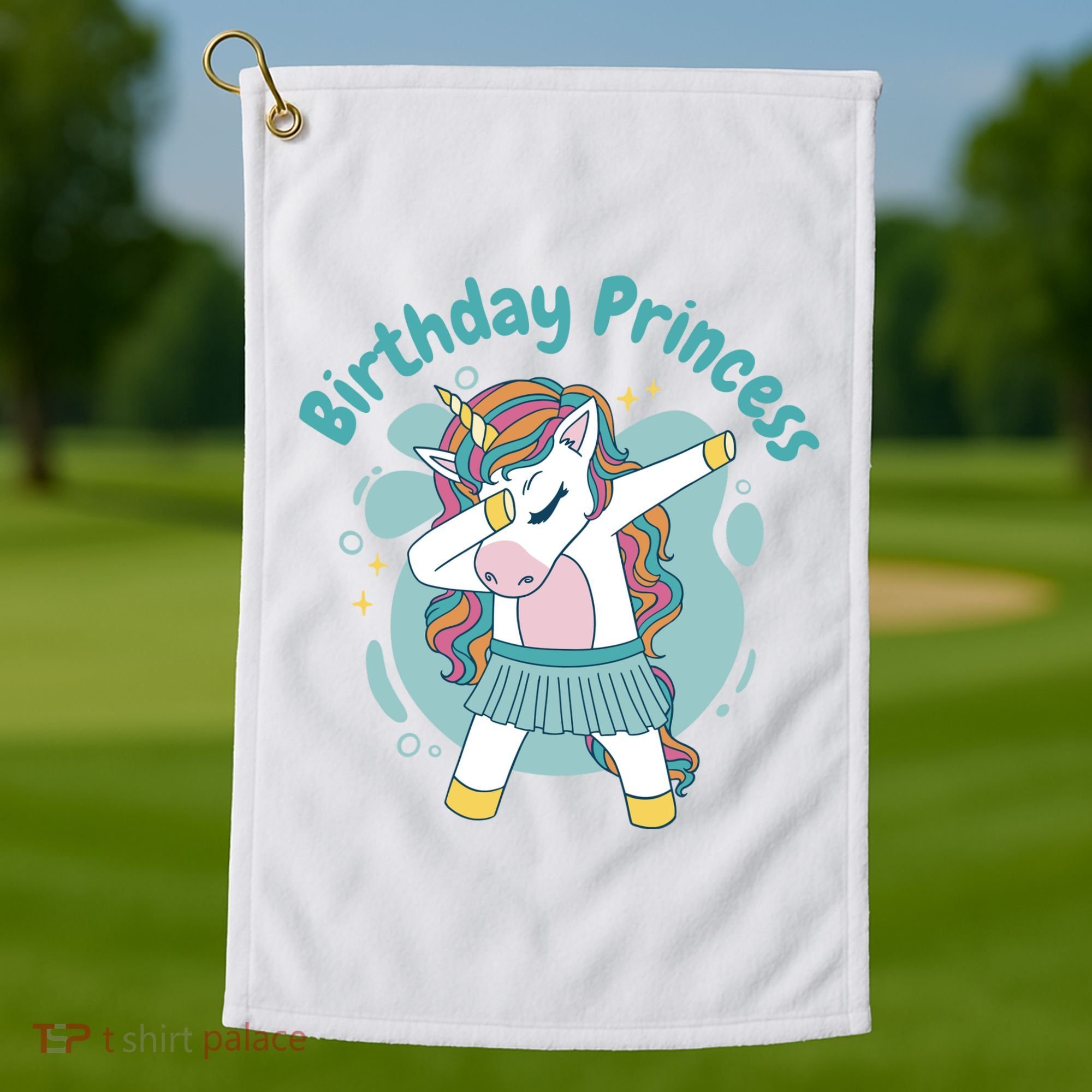 Birthday Princess Unicorn Cute Gift Golf Towel