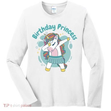 Birthday Princess Unicorn Cute Gift Women's Long Sleeve Shirt