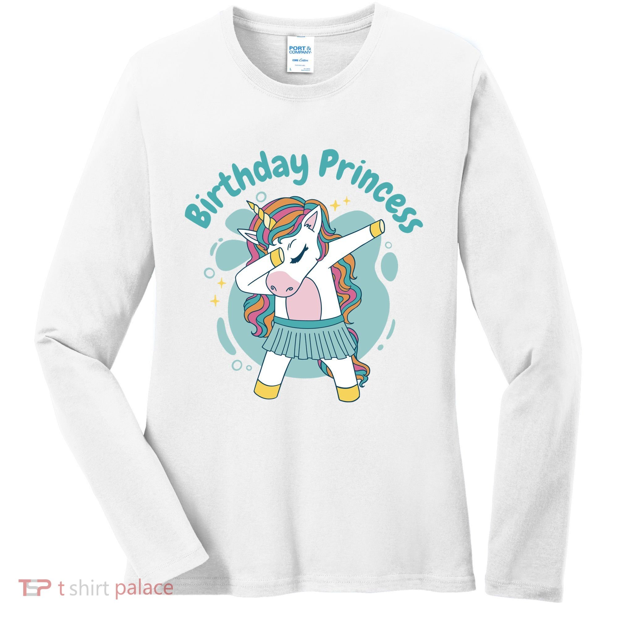 Birthday Princess Unicorn Cute Gift Women's Long Sleeve Shirt
