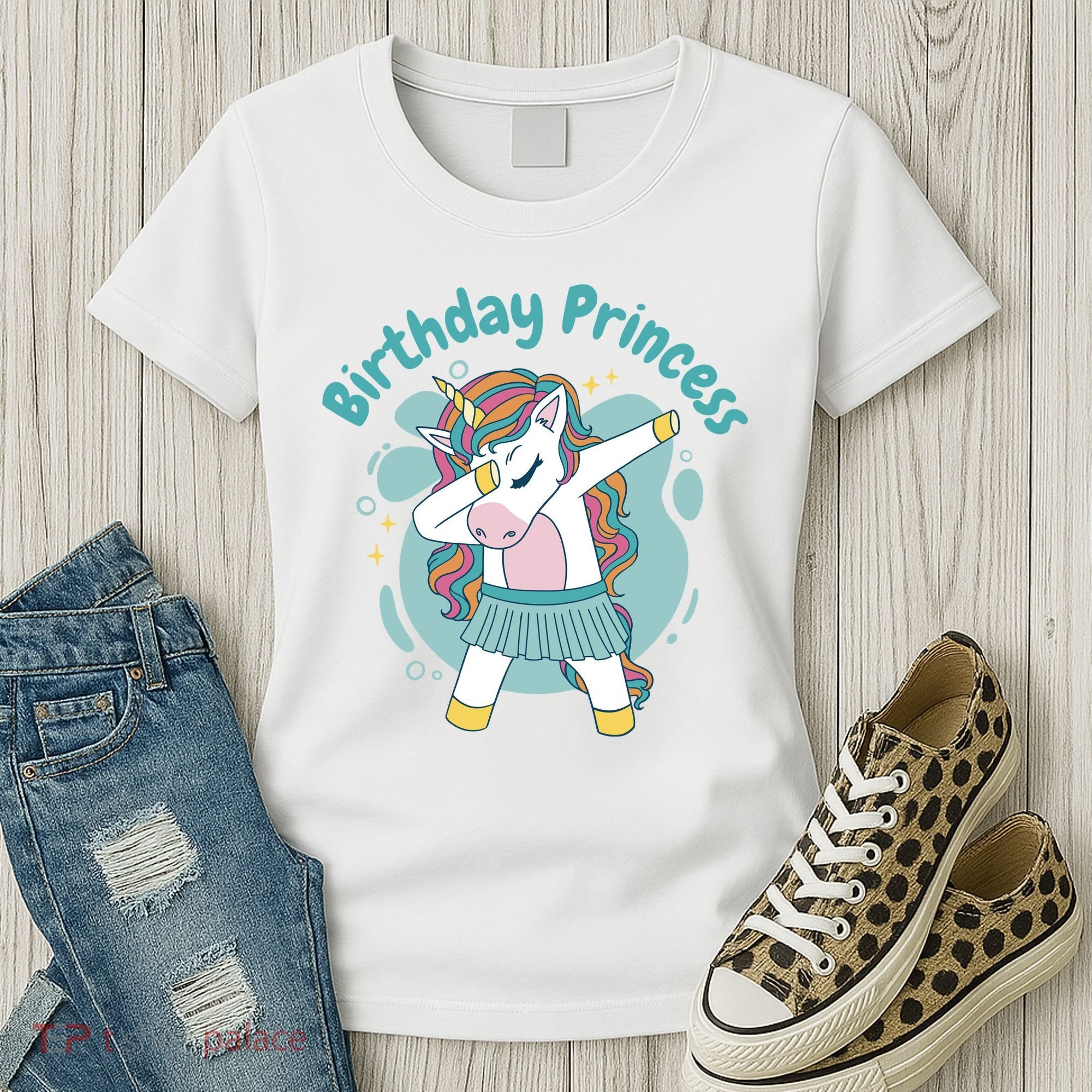 Birthday Princess Unicorn Cute Gift Women's T-Shirt